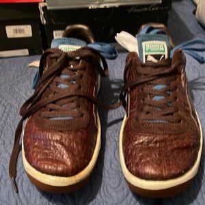 Puma men’s brown leather sneaker